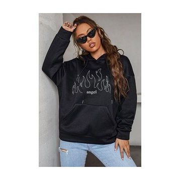 Tshirthane Unisex White Angel Fire Sweatshirt