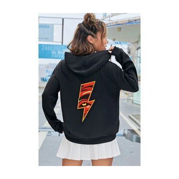 Tshirthane Unisex Yıldırım Baskılı Sweatshirt