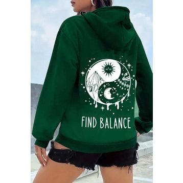 Tshirthane Unisex Yin & Yang Tasarım Sweatshirt