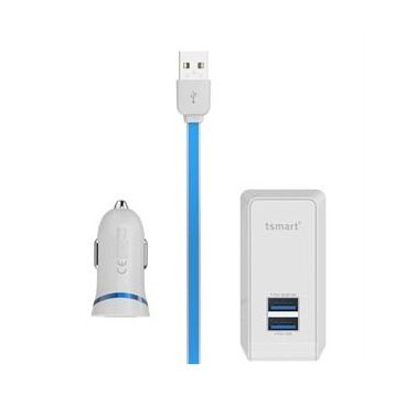 Tsmart Apple Lisans Şarj Kablolu 3 in1 Şarj Seti
