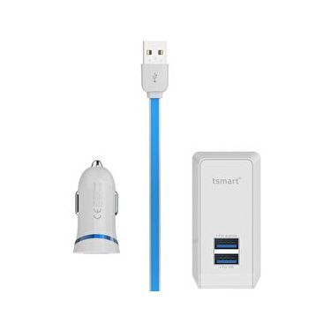 Tsmart Apple Lisans Şarj Kablolu 3 in1 Şarj Seti