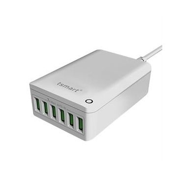 Tsmart Ergonomik Dizayn 6 USB Çıkışlı Şarj Cihazı