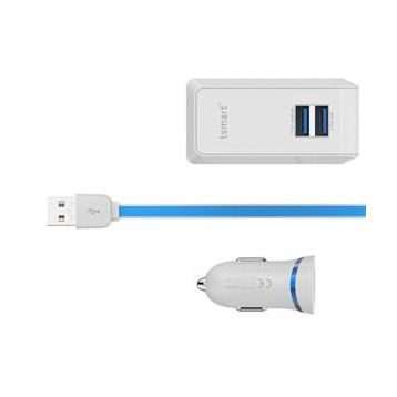 Tsmart iPhone Şarj Kablolu 3 in1 Şarj Seti