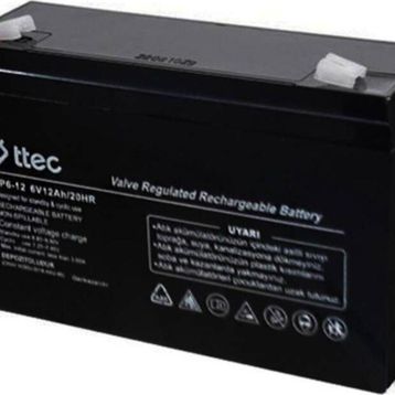 Ttec 2019 6 V 12 Ah Bakımsız Kuru Akü