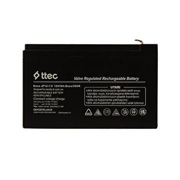 Ttec 2024 12 V 7 Ah Bakımsız Kuru Akü