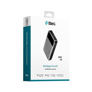 Ttec 2BB218UG Rechareger Pro Uzay Grisi 20.000 mAh Powerbank