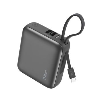 Ttec 2BB232GR Recharger Mini LCD 10.000 mAh PD 35W USB-C Dahili Kablolu Taşınabilir Hızlı Şarj Aleti