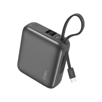 Ttec 2BB232GR Recharger Mini LCD 10.000 mAh PD 35W USB-C Dahili Kablolu Taşınabilir Hızlı Şarj Aleti