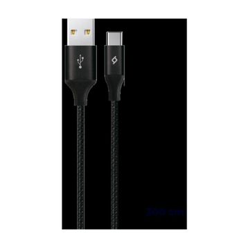 Ttec 2DK24S Siyah 3 m Alumi Cable Type-C Şarj Kablosu