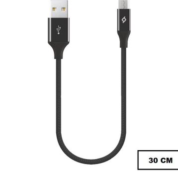 Ttec 2DK25S Siyah 30 cm Alumi Cable Micro USB Şarj ve Data Kablosu