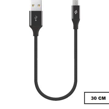 Ttec 2DK25S Siyah 30 cm Alumi Cable Micro USB Şarj ve Data Kablosu