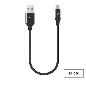 Ttec 2DK25S Siyah 30 cm Alumi Cable Micro USB Şarj ve Data Kablosu