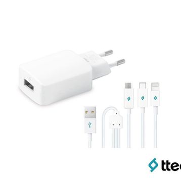 Ttec 2DK7521 Trio Type-C Beyaz Micro USB Şarj Kablosu