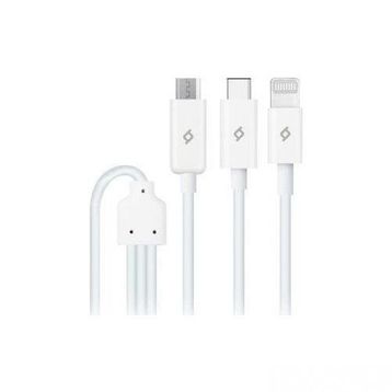 Ttec 2DK7521 Trio Type-C Beyaz Micro USB Şarj Kablosu