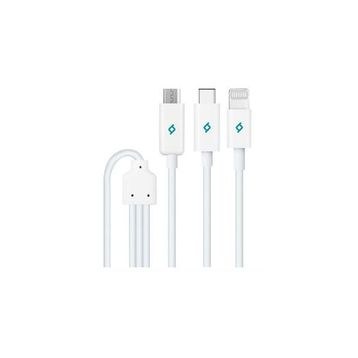 Ttec 2DK7521 Trio Type-C Beyaz Micro USB Şarj Kablosu