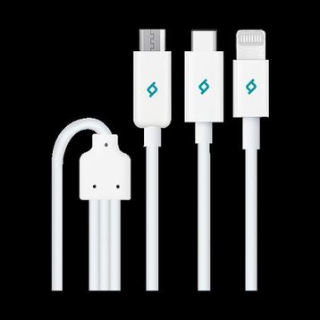Ttec 2DK7521 Trio Type-C Beyaz Micro USB Şarj Kablosu