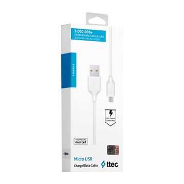 Ttec 2DK7530B Beyaz Mikro USB Şarj Kablosu