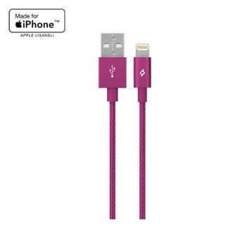 Ttec 2DKM02P Pembe AlumiCable MFi iPhone Şarj Kablosu