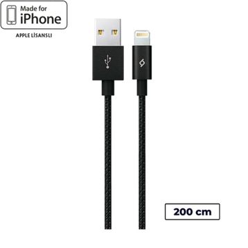 Ttec 2DKM02S Siyah AlumiCable MFi iPhone Şarj Kablosu
