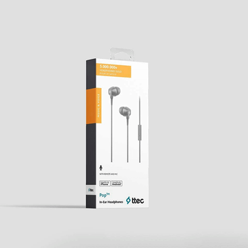 Ttec 2KMM13GR Ttec Pop Mikrofonlu 3.5 mm Gri Kulakiçi Kulaklık