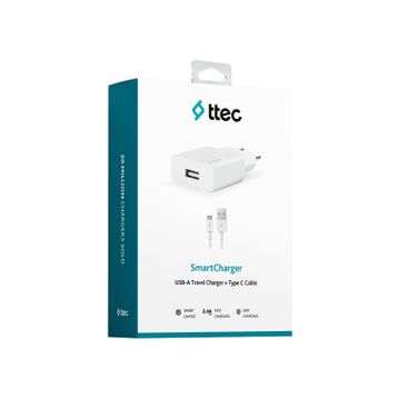Ttec 2SCS20CB 2A+Type-C Kablo Smart Charger