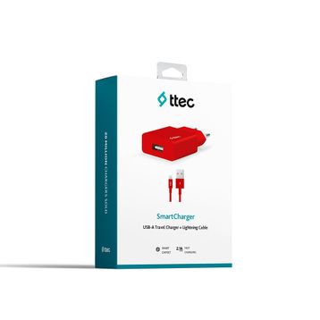 Ttec 2SCS20MK Kırmızı Cep Telefonu Şarj Aleti ve Kablosu