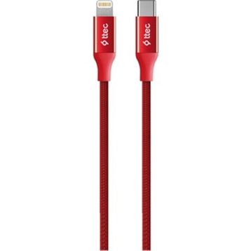 Ttec Alumicable Type-C Lightning Kırmızı 150 cm Hızlı Şarj Kablosu