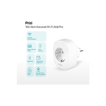 Ttec Mojue SP01 16A Akım Korumalı WiFi Akıllı Priz