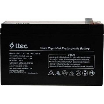Ttec Plus 2023 12 V 7 Ah Bakımsız Kuru Akü