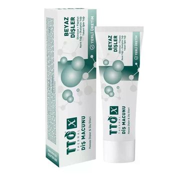 TTO 75 ml X Doğal Bitkisel Formül Beyazlatıcı Diş Macunu