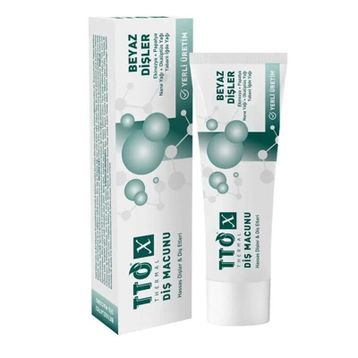 TTO 75 ml X Doğal Bitkisel Formül Beyazlatıcı Diş Macunu