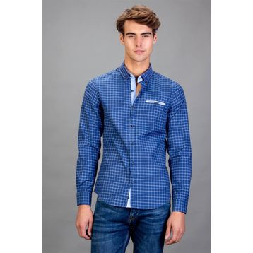 Tudors 1506332970 Slim Fit Dar Kesim Kareli Erkek Gömlek