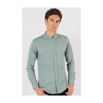 Tudors 1691144772 Slim Fit Uzun Kol Çizgili Hakim Yaka Erkek Gömlek