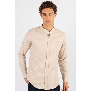 Tudors 1691144772 Slim Fit Uzun Kol Çizgili Hakim Yaka Erkek Gömlek