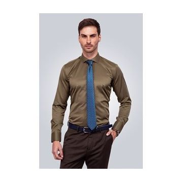 Tudors Modern Slim Fit Düz Erkek Gömlek