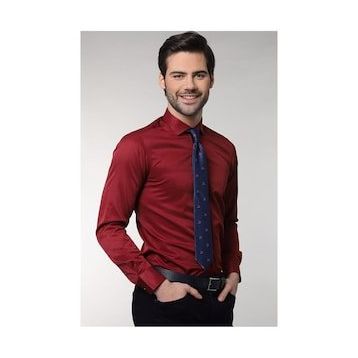 Tudors Modern Slim Fit Düz Erkek Gömlek