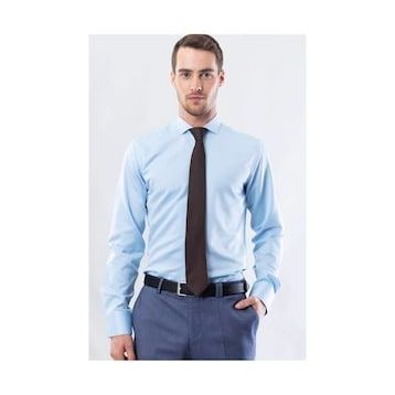 Tudors Modern Slim Fit Düz Erkek Gömlek