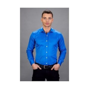 Tudors Modern Slim Fit Düz Erkek Gömlek