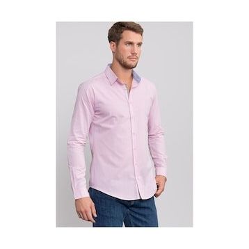 Tudors Slim Fit Dar Kesim Düz Spor Erkek Gömlek