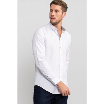 Tudors Slim Fit Dar Kesim Düz Spor Erkek Gömlek