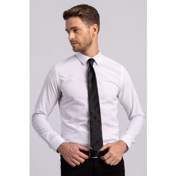 Tudors Slim Fit Dar Kesim Küçük Yaka Düz Erkek Gömlek