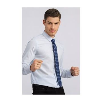 Tudors Slim Fit Dar Kesim Küçük Yaka Düz Erkek Gömlek