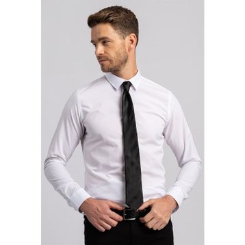 Tudors Slim Fit Dar Kesim Küçük Yaka Düz Erkek Gömlek