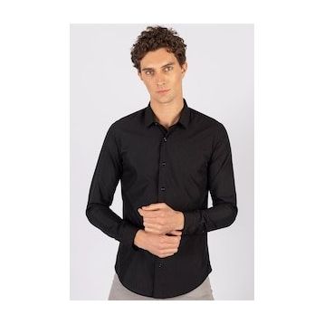 Tudors Slim Fit Dar Kesim Küçük Yaka Düz Erkek Gömlek