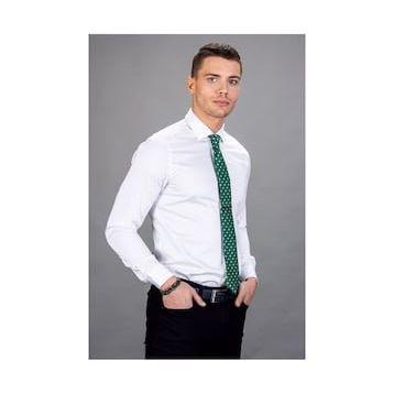 Tudors Slim Fit Dar Kesim Pamuk Saten Erkek Gömlek