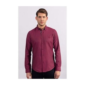Tudors Slim Fit Dar Kesim Uzun Kol Poplin Oxford Erkek Gömlek