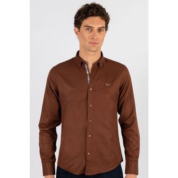 Tudors Slim Fit Dar Kesim Uzun Kol Poplin Oxford Erkek Gömlek