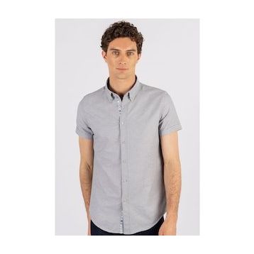 Tudors Slim Fit Kisa Kol Oxford Doku Garnili Erkek Gömlek