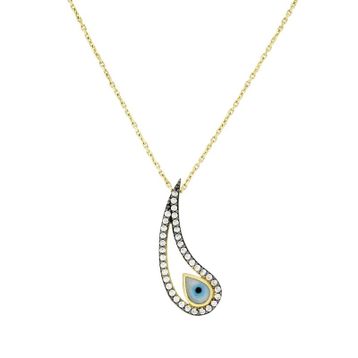 Tuğrul Altın T026415 Altın Nazar Boncuklu Kolye
