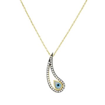 Tuğrul Altın T026415 Altın Nazar Boncuklu Kolye